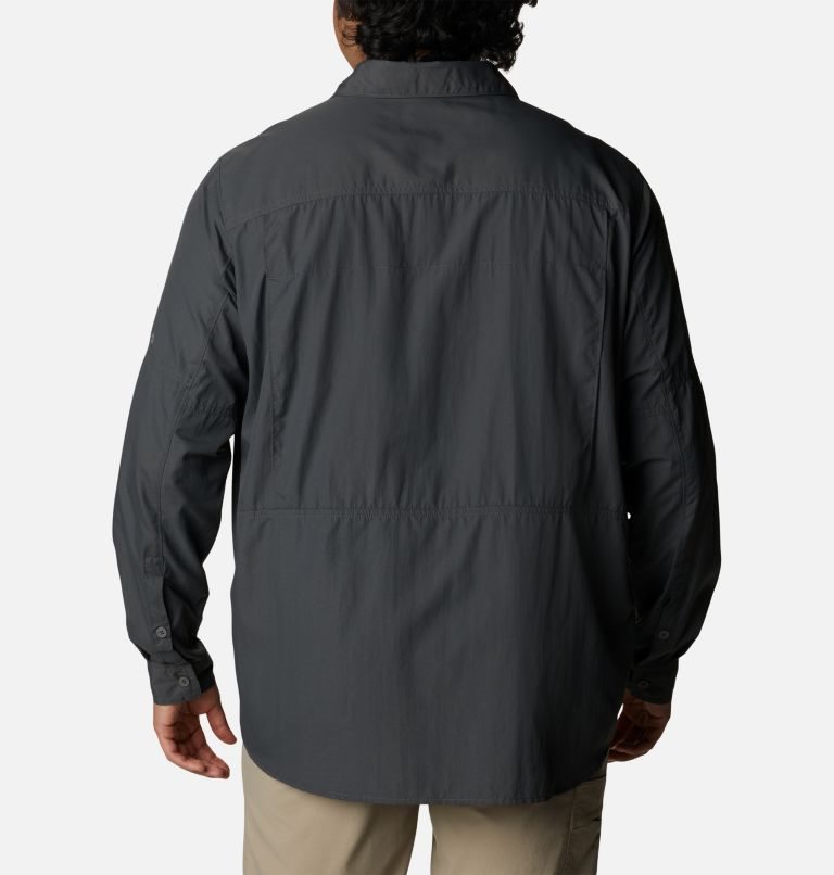 Men's Columbia Silver Ridge 2.0 Long Sleeve Shirts Black | Plus Size CA-WLA10